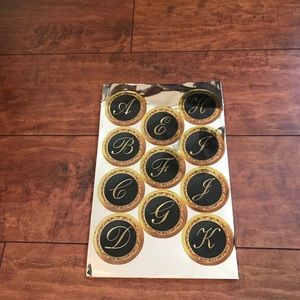 Monogram letter stickers